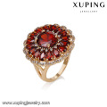 14737 Fashion jewelry artificial zircon stone wholesale women's 18k gold finger rings designs